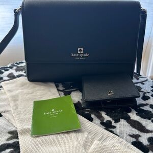 kate spade Black Crossbody Bag with Black Wallet